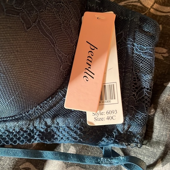 Pearlle Blue Lace Push-Up Bra NEW NWT Size 40C - Picture 2 of 10